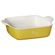 Emile Henry Square Ceramic Baking Dish - Leaves Yellow (852023)