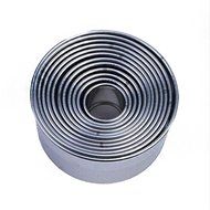 Amgate 12 Pieces Cookie Cutters Round Sharped Cake Molds Set for Pastry Donuts Dough Muffin Sandwich Pancake