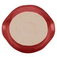 Rachael Ray Cucina Stoneware 1-1/2-Quart Round Baker, Cranberry Red N3