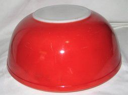 Vintage Pyrex Red 4 Quart Mixing Nesting Batter Bowl USA N3