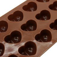 DUFUSTORE Silicone Xmas Chocolate Cookie Cake Jelly Muffin Baking Bakeware Tool Mold Heart Shape N2