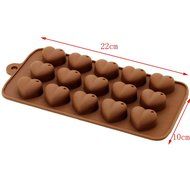 DUFUSTORE Silicone Xmas Chocolate Cookie Cake Jelly Muffin Baking Bakeware Tool Mold Heart Shape N3