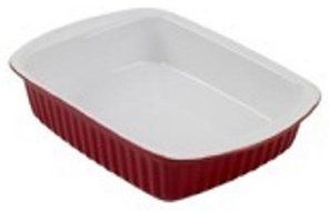 Good Cook 2.5 Quart Rectangle Ceramic Dish, Red