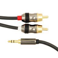 Mediabridge 3.5mm Male to 2-Male RCA Adapter (6 Feet) - Step Down Design - (Part# MPC-35-2XRCA-6 )