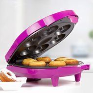 Holstein Housewares HF-09004M Fun Mini Doughnut Maker - Magenta N3