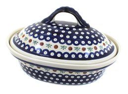 Polish Pottery Nature Roaster with Lid