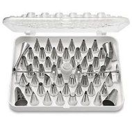 Baking Supplies Ateco 55-Piece Stainless Steel Decorating Tube Set W/ Hinged Sto
