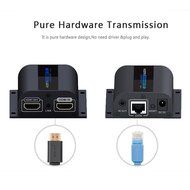 AGPtek LKV372A 60m/190ft 1080P HD HDMI Network Extender Over Single Cat6/6a/7 Ethernet Cable with IR Remote Control N24