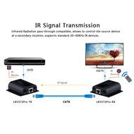 AGPtek LKV372A 60m/190ft 1080P HD HDMI Network Extender Over Single Cat6/6a/7 Ethernet Cable with IR Remote Control N26