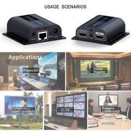 AGPtek LKV372A 60m/190ft 1080P HD HDMI Network Extender Over Single Cat6/6a/7 Ethernet Cable with IR Remote Control N27