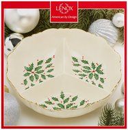 Lenox Holiday Gravy Boat with Stand,Ivory N12