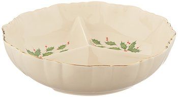Lenox Holiday Gravy Boat with Stand,Ivory N13