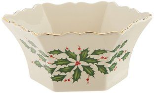 Lenox Holiday Gravy Boat with Stand,Ivory N18