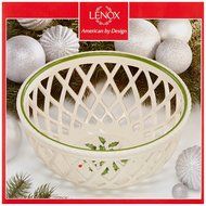 Lenox Holiday Gravy Boat with Stand,Ivory N46