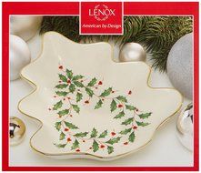 Lenox Holiday Gravy Boat with Stand,Ivory N56