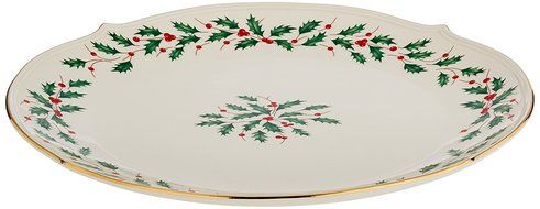 Lenox Holiday Gravy Boat with Stand,Ivory N62