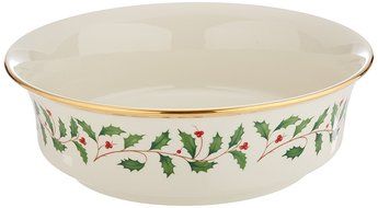 Lenox Holiday Gravy Boat with Stand,Ivory N72