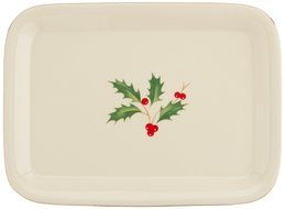 Lenox Holiday Gravy Boat with Stand,Ivory N88