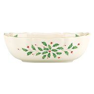 Lenox Holiday Gravy Boat with Stand,Ivory N90