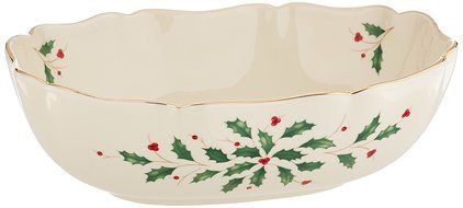 Lenox Holiday Gravy Boat with Stand,Ivory N92