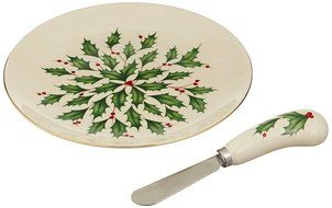 Lenox Holiday Gravy Boat with Stand,Ivory N101