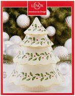 Lenox Holiday Gravy Boat with Stand,Ivory N107
