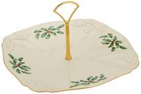 Lenox Holiday Gravy Boat with Stand,Ivory N116