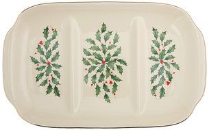 Lenox Holiday Gravy Boat with Stand,Ivory N137