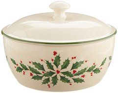 Lenox Holiday Gravy Boat with Stand,Ivory N154