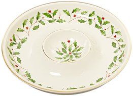 Lenox Holiday Gravy Boat with Stand,Ivory N157