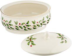 Lenox Holiday Gravy Boat with Stand,Ivory N164