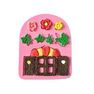 "Plants Wooden Window Liquid Silicone Mold Fondant Cake Decorating Mould" shopping N3