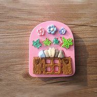 "Plants Wooden Window Liquid Silicone Mold Fondant Cake Decorating Mould" shopping N4
