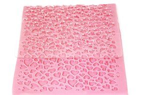 PME Mini Heart Design Impression Mat, Transparent N4