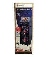 Supersonic IQ Sound IQ-3712DJBT Portable DJ Speaker with 9&quot; LCD Screen/Bluetooth/FM/EQ/USB/SD/Lights/Mic/Remote