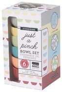 Now Designs Pinch Bowls (Set of 6), Modern Colors