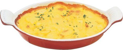 Chasseur 1 Quart Enamel Cast-Iron Oval Dish, Red