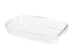 15.35" x 9.5", Borosilicate Glass Rectangular Roaster Pan