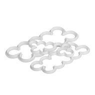 Newcomdigi Cake Rose Ever Cutter Cake Decorating Rose Ever Cutter Cake Rose Moulds 3 Different Size White ( 3...