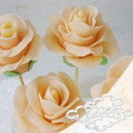 Newcomdigi Cake Rose Ever Cutter Cake Decorating Rose Ever Cutter Cake Rose Moulds 3 Different Size White ( 3... N4