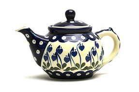 Polish Pottery Teapot - 14 oz. - Bleeding Heart