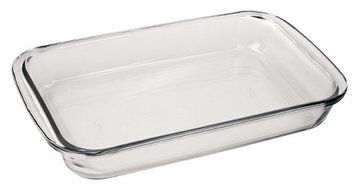 Marinex Bakeware Medium Rectangular Glass Roaster, 13-5/8" x 8-1/8" x 2"