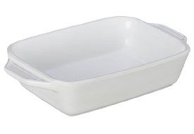 Le Creuset Stoneware Rectangular Dish, 7 by 5-Inch, White