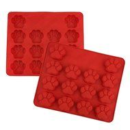 XY,15 Hole Mini Dog Bone 14 Hole Mini Dog FootprintsSilicone,Two sets together,Cookies Dessert Mold Tray Collapsible... N4