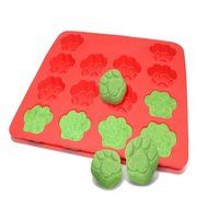 XY,15 Hole Mini Dog Bone 14 Hole Mini Dog FootprintsSilicone,Two sets together,Cookies Dessert Mold Tray Collapsible... N6