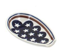 Polish Pottery Stars and Stripes Small Spoon Rest