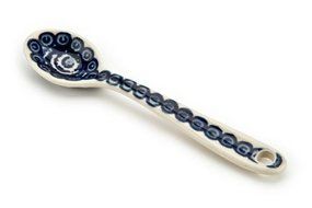 Polish Pottery Pearl Sugar Spoon