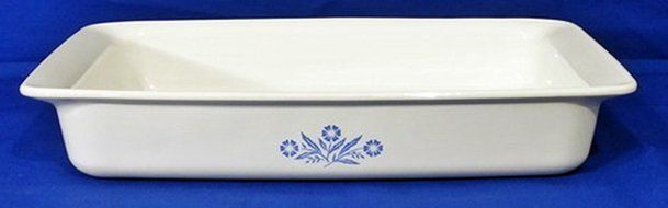 Corning Ware Blue Cornflower Roaster, Lasagna Pan 12' x 7 1/2" x 2" - P-332