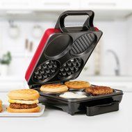 Holstein Housewares HU-09008R-M Breakfast Station - Metallic Red N3
