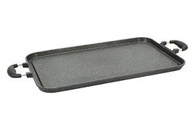 Uniware 1066g Heavy Gauge Double Griddle, 19&quot;x 11&quot;, Black